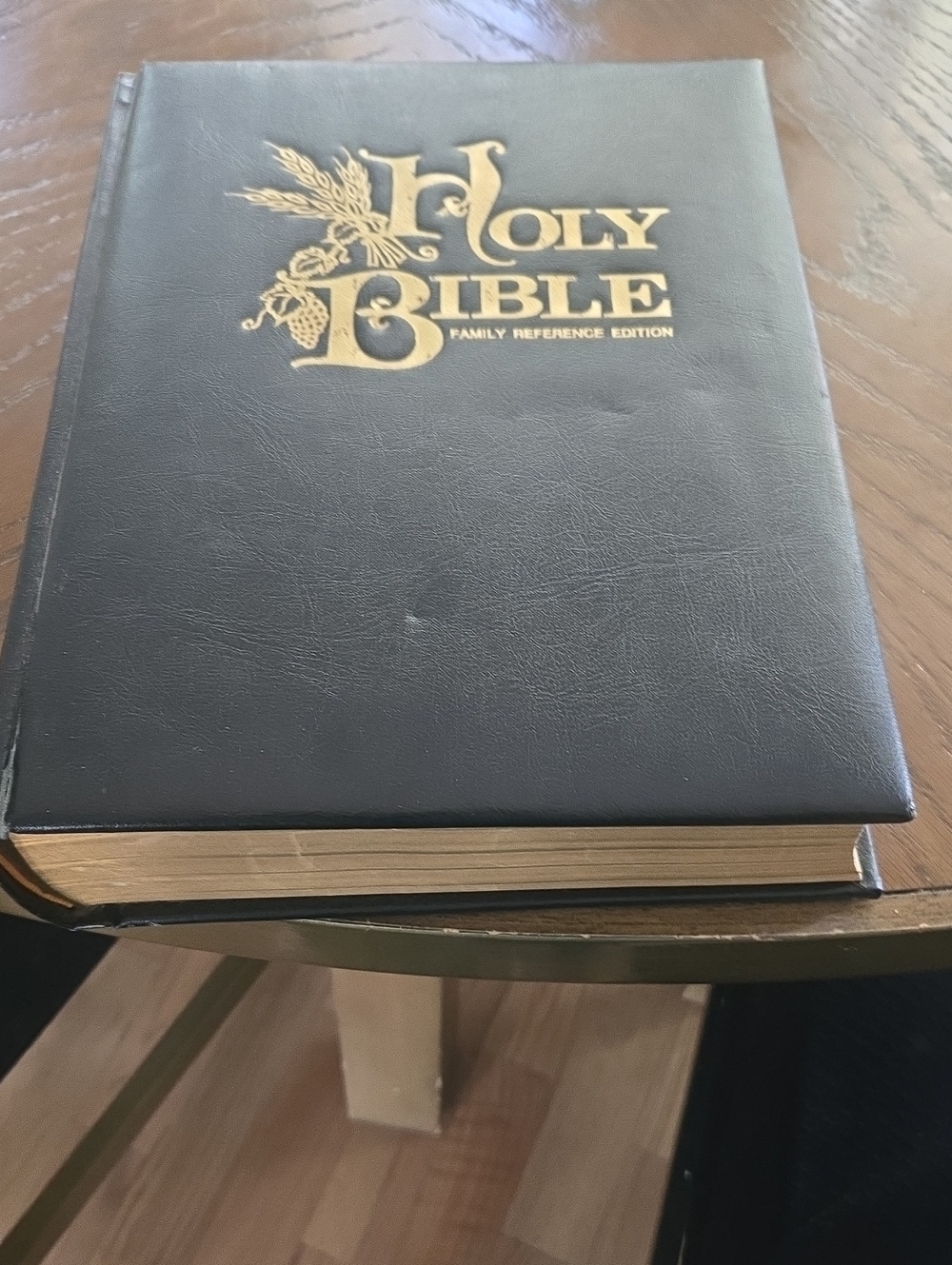 Holy Bible Family Reference Edition - Black Cover with Gold Lettering